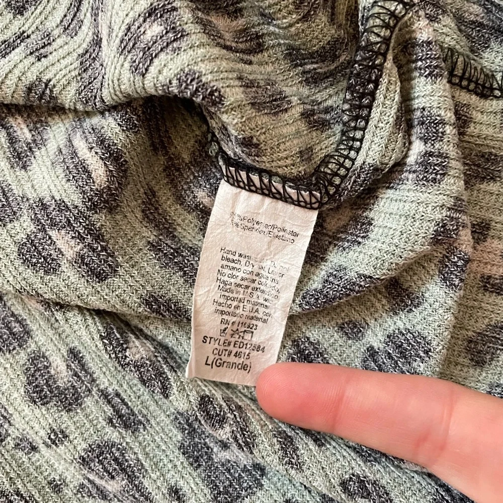 Easel Los Angeles Green Animal Print Midi Dress - Size Large - Picture 5 of 9